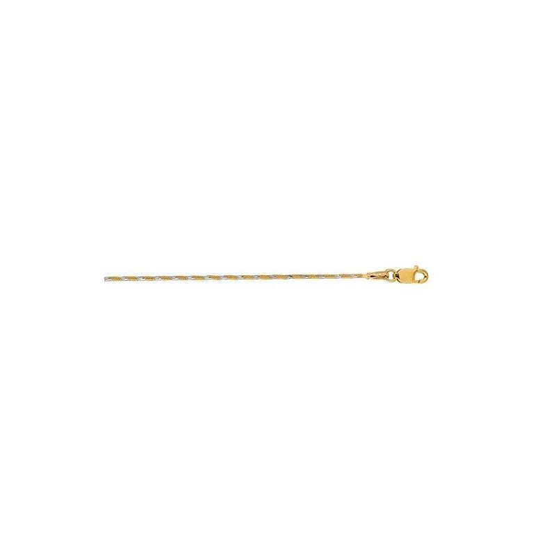 Solid 14k Gold Snake Round Chain For Men and Women