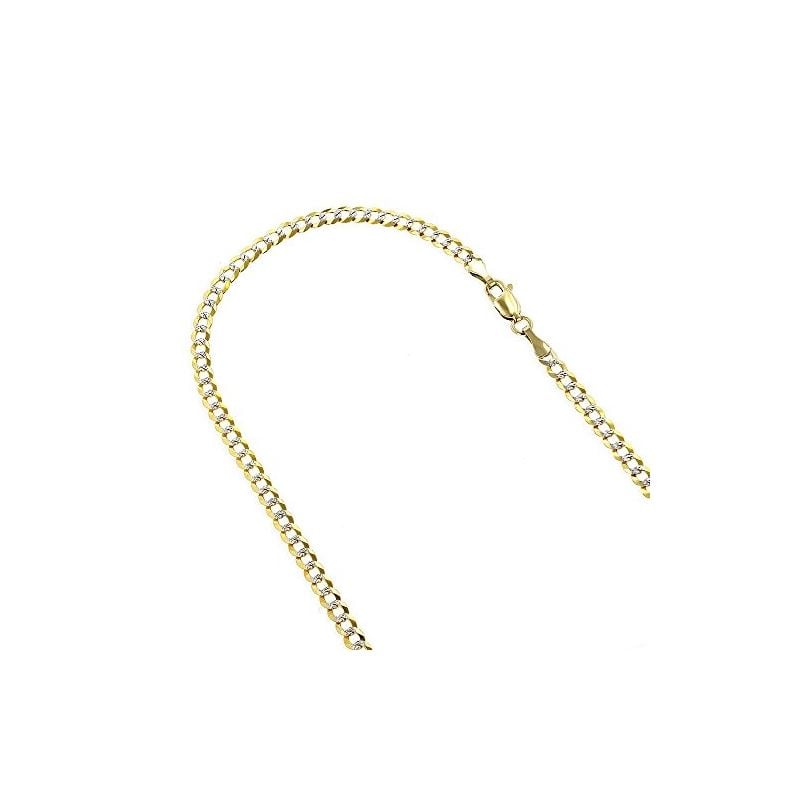 Solid 10K Yellow Gold Italy Cuban Curb Link Chain 