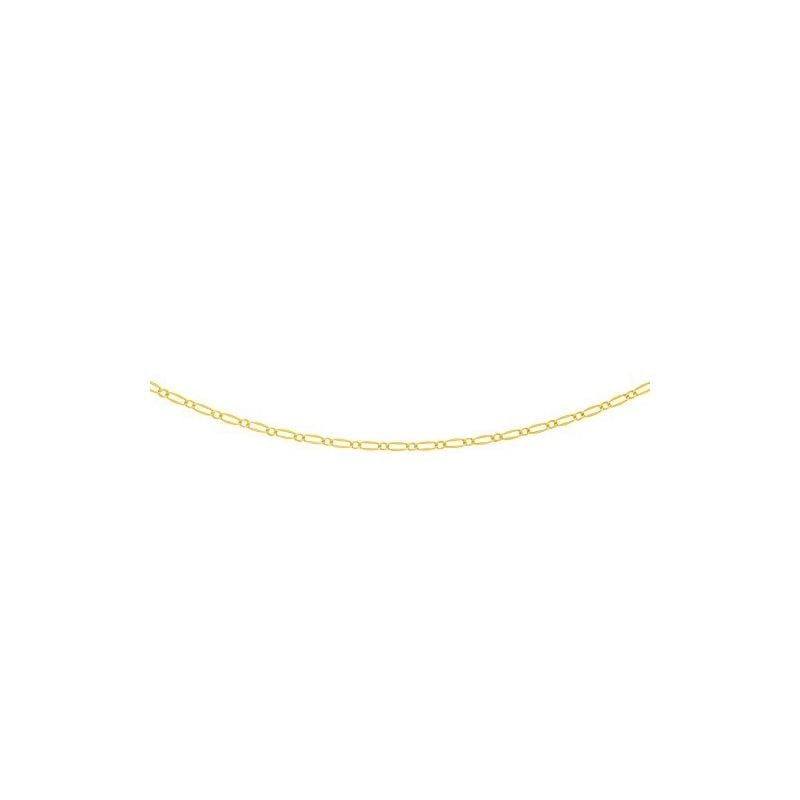 Solid 14k Gold Rolo Polished Link Chain For Women 