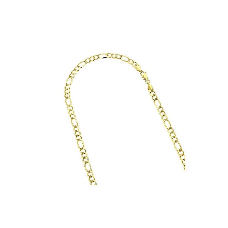 Solid 10k Gold Figaro Chain For Men and Women LUXU