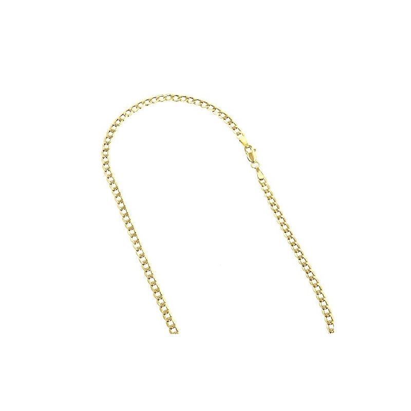 Hollow 14k Gold Curb Chain For Men and Women 5.5mm