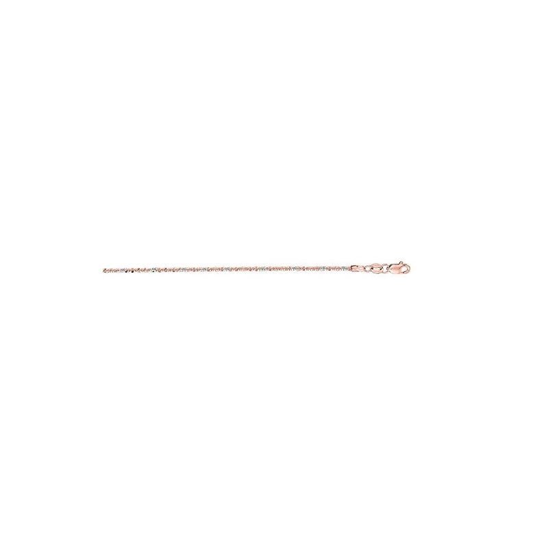 Solid 14k Gold Sparkle Chain For Women LUXURMAN 1.