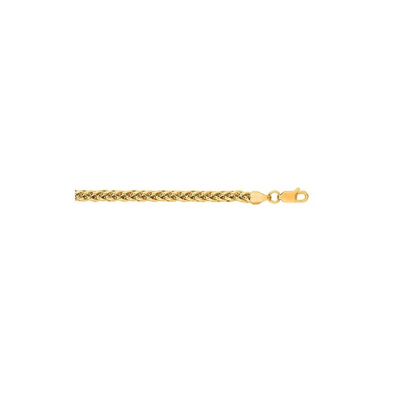 Hollow 14k Gold Wheat Chain For Men and Women 3.5m