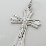 Fancy structure jesus crucifix cross pendant SB50 36mm tall and 19mm wide 2