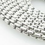 Mens .925 Italian Sterling Silver Box Link Chain Length - 30 inches Width - 2mm 2