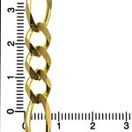 14K YELLOW Gold SOLID FIGARO Chain - 24 Inches Long 7.9MM Wide 4