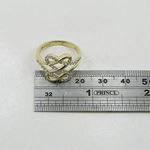 10K Yellow Gold womens designer lace ring ASVJ5 4