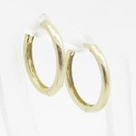 womens bp55 fancy earrings 14K yellow gold italian ball stud huggie hoop 2