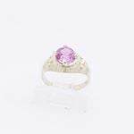 10k Yellow Gold Syntetic pink gemstone ring ajjr93 Size: 2.5 2