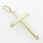 Mens 10K Solid Yellow Gold cross 2 Length - 1.38 inches Width - 18mm 2