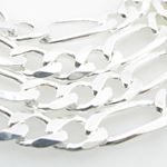 Silver Figaro link chain Necklace BDC79 2