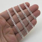 Silver Curb link chain Necklace BDC87 4