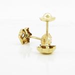 14K Yellow gold Star cz stud earrings for Children/Kids web203 4