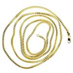 10K Yellow Gold Hollow FRANCO chain 2MM Wide Length: 20 22 24 26 28 30 (20 Inches) 2