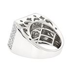 Mens Ring 14K Gold Pave Diamond Band 4Ctw (White-2