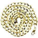 10K YELLOW Gold SOLID ITALY CUBAN Chain - 24 Inches Long 9.8MM Wide 2