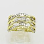 10K Yellow Gold womens designer lace ring ASVJ7 2