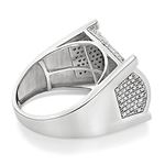 10K Mens Pave Set Natural 1.1 Ctw Diamond Ring F-2