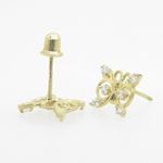 "14K Gold Earrings heart star flower dolphin penguin for Childeren