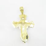 Mens 10k Yellow gold Jesus crucifix charm EGP6 4