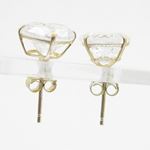 Unisex 14K solid gold earrings fancy stud hoop huggie ball fashion dangle swag 2