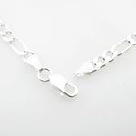Silver Figaro link chain Necklace BDC92 4