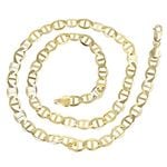 10K 30 inch long Yellow Gold 5.50mm wide Diamond Cut Mariner Link Chain with Lobster Clasp FJ-120M-3