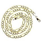 10K Diamond Cut Gold SOLID FIGARO Chain - 20 Inches Long 5.5MM Wide 2