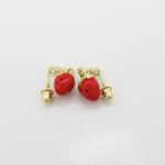 14K Yellow gold Strawberry chandelier earrings for Children/Kids web514 4