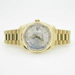 Rolex Day Date White Index Dial President Bracelet 18k Yellow Gold Mens Watch 4