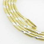 Ladies .925 Italian Sterling Silver Two Tone Snake Link Chain Length - 16 inches Width - 1mm 2