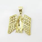 Mens 10k Yellow gold White gemstone eagle charm EGP78 4