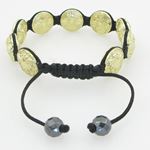 Yellow Greek style medusa string bracelet beaded macrame jewelry fashion bead 4