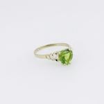 10k Yellow Gold Syntetic green gemstone ring ajr39 Size: 7.25 4