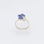 10k Yellow Gold Syntetic blue gemstone ring ajr15 Size: 7 2