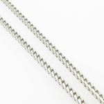 Mens White-Gold Franco Link Chain Length - 22 inches Width - 1.5mm 4