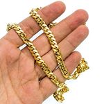 10K Yellow Gold HOLLOW Miami Cuban Link Chain 8MM Wide 2