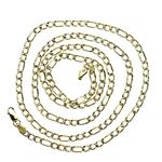 10K Diamond Cut Gold HOLLOW FIGARO Chain - 20 Inches Long 3.1MM Wide 2
