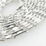 Mens .925 Italian Sterling Silver Hand Made Link Chain Length - 30 inches Width - 1.5mm 2