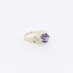 10k Yellow Gold Syntetic purple gemstone ring ajjr78 Size: 2.25 4