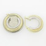 Ladies 10K Gold and .925 Italian Sterling Silver Earrings Stud Hoop Huggie Ball Fashion Dangle Swag 