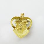 Mens 10k Yellow gold Goat head charm EGP3 4