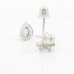 14K White gold Heart cz stud earrings for Children/Kids web242 4