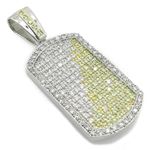 Mens .925 Italian Sterling Silver dog tag pendant Length - 2.72 inches Width - 1.12 2
