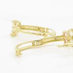 14K Yellow gold Butterfly cz hoop earrings for Children/Kids web325 4