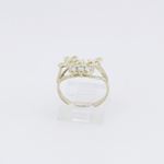 10k Yellow Gold Syntetic white love gemstone ring ajr11 Size: 6.25 2