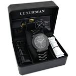 Mens Diamond Black Watch 0.25Ct Oversized Watch-4