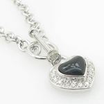 Ladies .925 Italian Sterling Silver Open Link Heart Necklace Length - 20 inches Width - 5mm 2