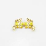 14K Yellow gold Butterfly cz chandelier earrings for Children/Kids web384 4