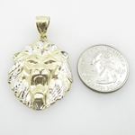 Mens 10K Yellow Gold lion head pendant Length - 1.73 inches Width - 1.14 inches 4